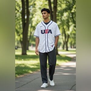 Aaron Judge Men's White USA Baseball Jersey